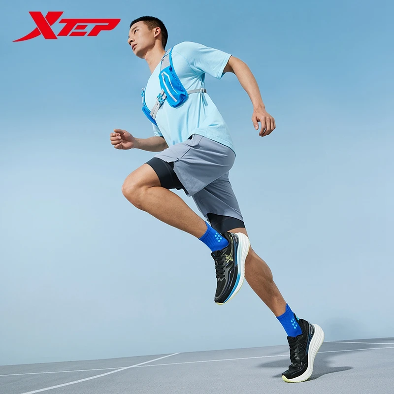 Xtep Chasing Clouds Running Shoes For Men 2024 Summer Comfortable Men\'s Sports Shoes Rebound Thick Sole Sneakers 876219110056