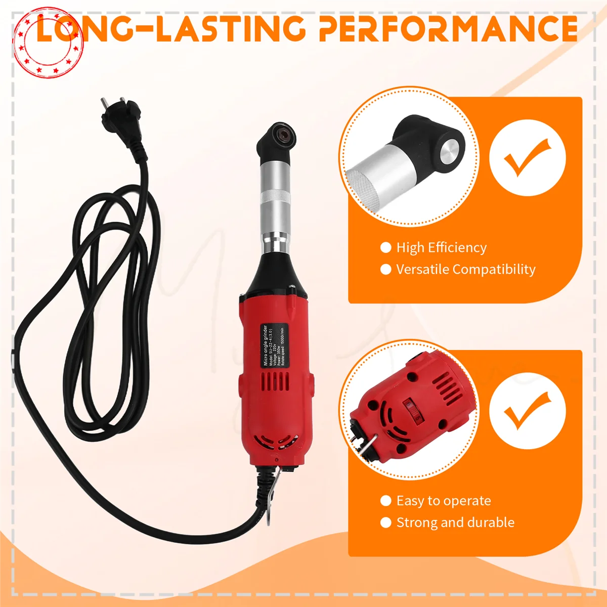 

Better Quality 350W 90 Degree Speed Adjustable Electric Elbow Ceramic Tile Sewing Machine Tile Cleaning Tools EU Plug
