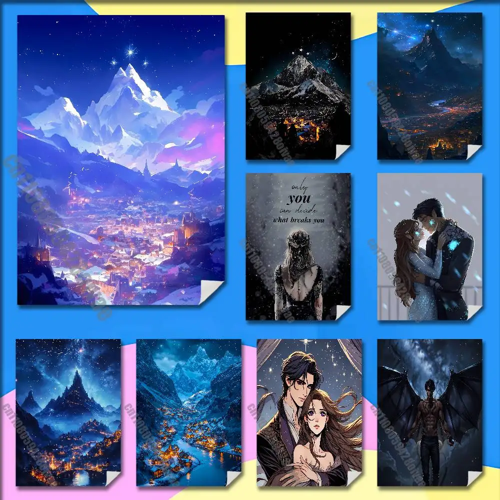 

Acotar A Court of Mist and Fury Poster Wall Murals For Home 21x30cm Self-adhesive Decoration Sticker Playbill Cover