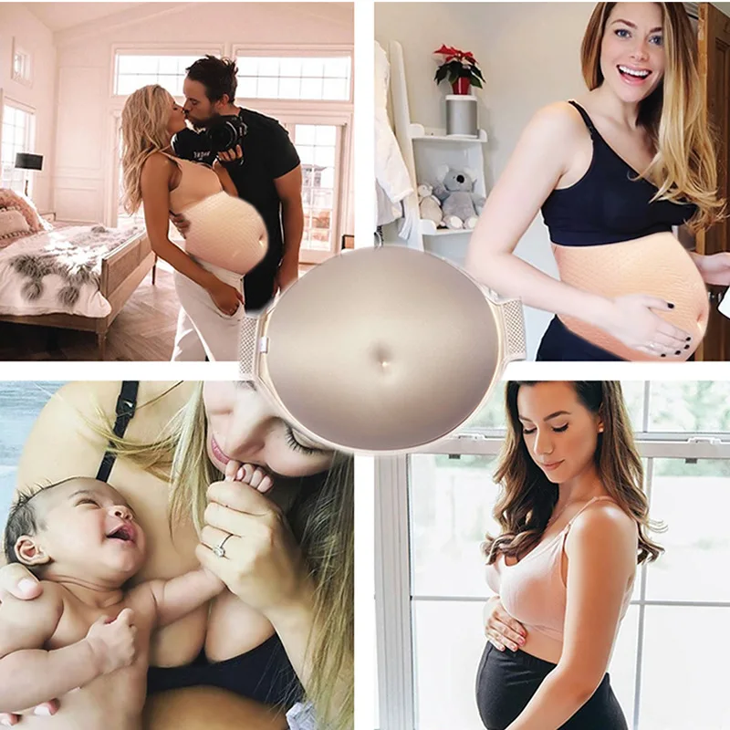 Artificial Baby Tummy Belly Fake Pregnancy Pregnant Bump Sponge Belly Pregnant Belly Style Suitable for Male and Female Actors