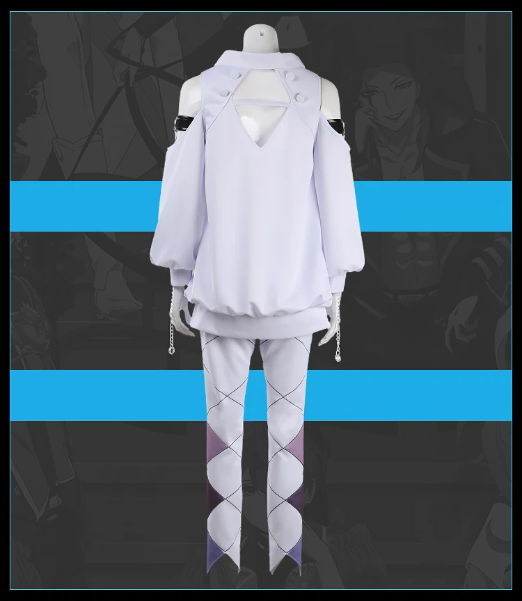 새로운 이브 루이스 코스프레 의상 할로윈 크리스마스 역할 만화 맞춤형 Mooyiyi cos 새로운 팔 반지 + 탑 + 바지