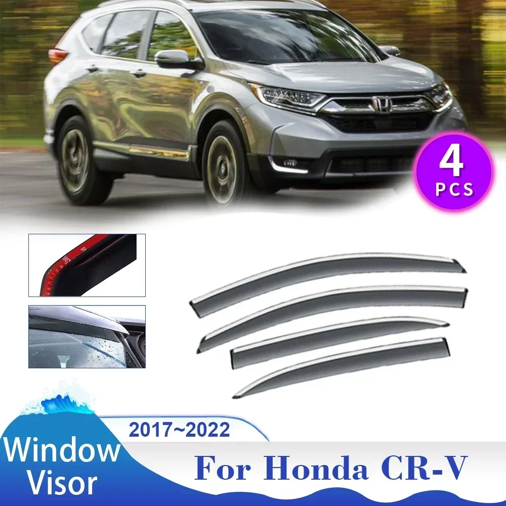 Window Visor for Honda CR-V CRV RW RT RY 2017~2022 Sun Rain Guard Side Windows Deflector Vent Smoke Cover Car Awnings Accessorie