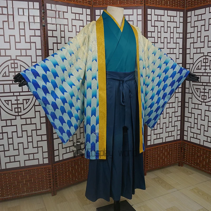 شيطان القاتل تأثيري ازياء Hashibira Inosuk عباءة كيمونو أنيمي موحدة الكبار تمويه هالوين ملابس لعب الأدوار #4