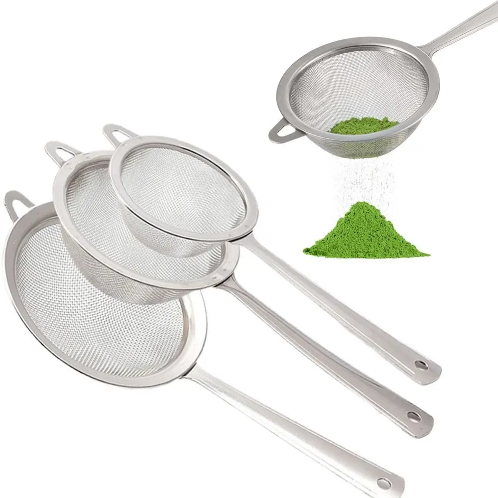 

Stainless Steel Matcha Sifter Easy to Clean Rust-Proof Fine Mesh Strainer Small Very Fine Mesh Cocktail Sieve for Kitchen