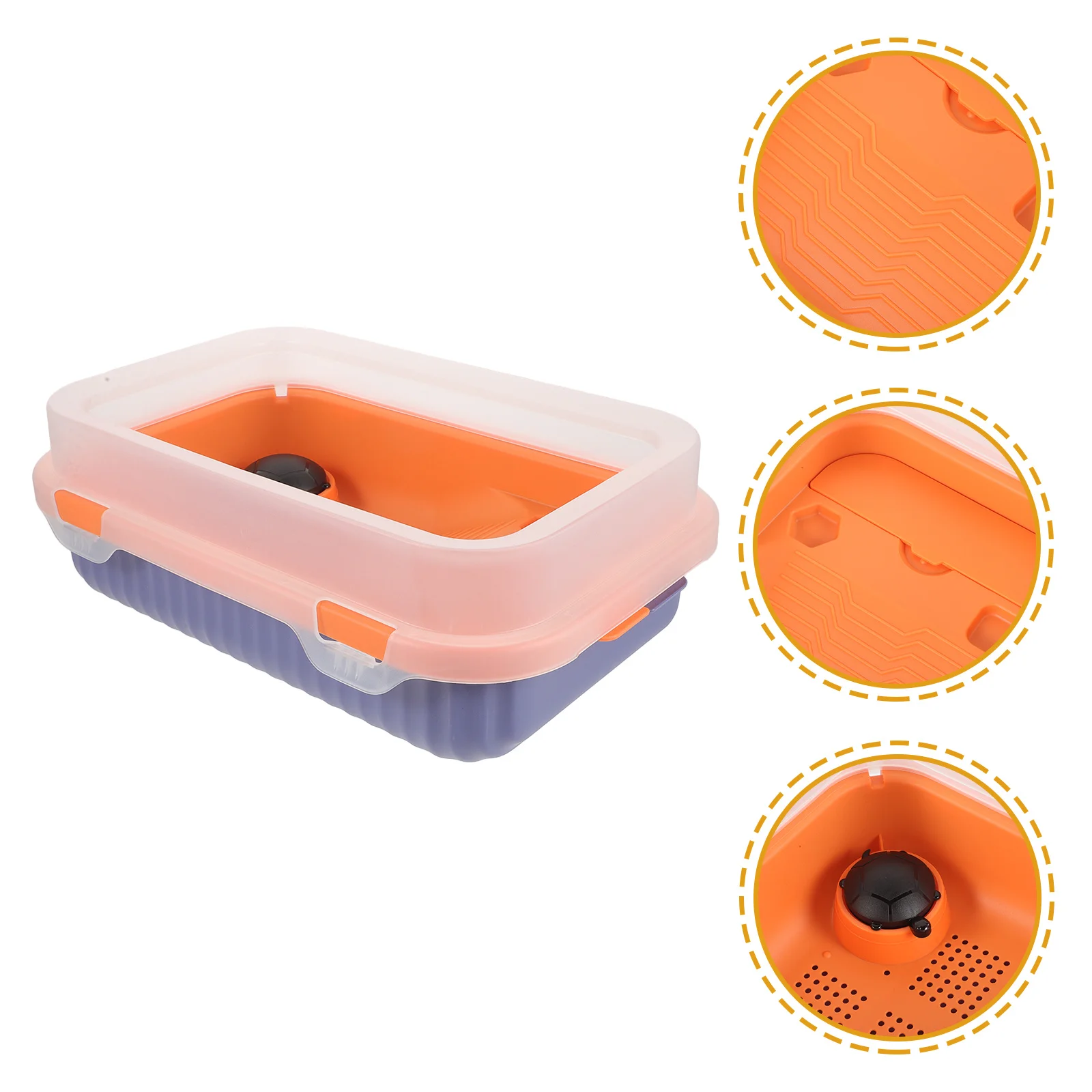 

Turtle Tank Aquarium Non-Slip Basking Ramp Feeding Area Swimming Zone For Small Turtle Habitat Terrarium Water Change