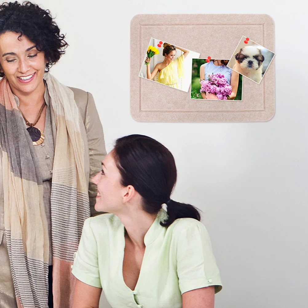 

2pcs Felt Bulletin Self-Adhesive Wall Organizer Pin For Home Office Decorative Message Board Board