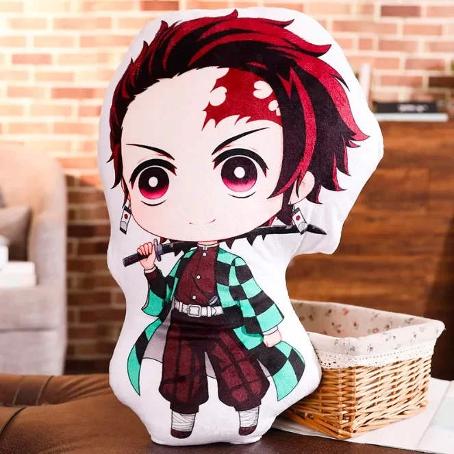 Anime Demon Slayer Kimetsu no Yaiba Kamado Tanjirou Giyuu Figure Stuffed Plush Doll Sofa Pillow Cushion Toys Kids Gift