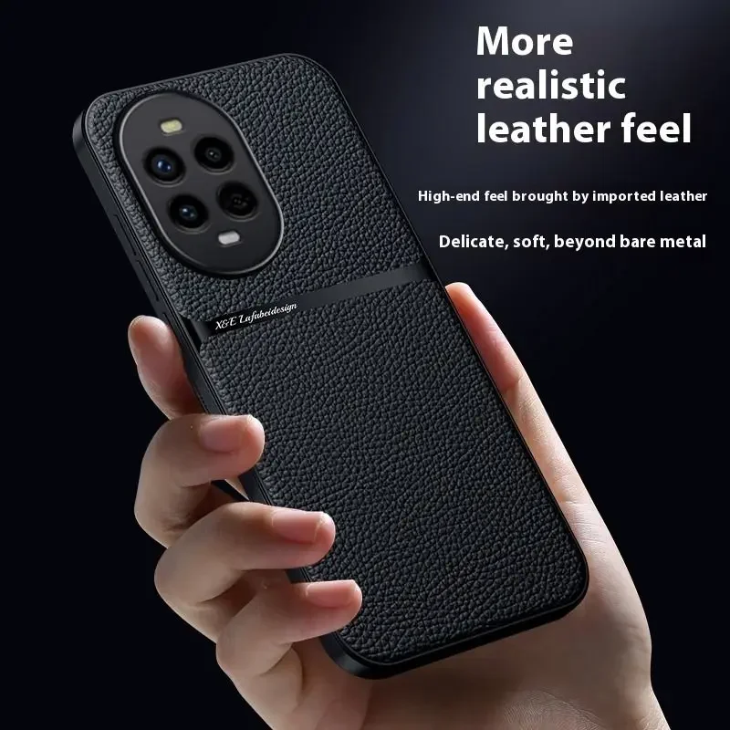 

For Huawei Nova 13 i Nova 13i pro Magnetic Car Case Cover Huawei Nova 13 Pro 13i Shockproof Lens Protector Soft Leather Fundas