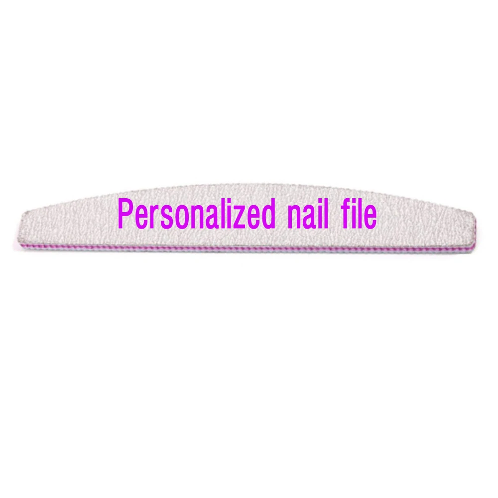 1000pcs Personnalisable Nail File Buffer Logo Custom 100 180 Grit Lime Salon Manicure File Print Logo Professional Nail Supplier