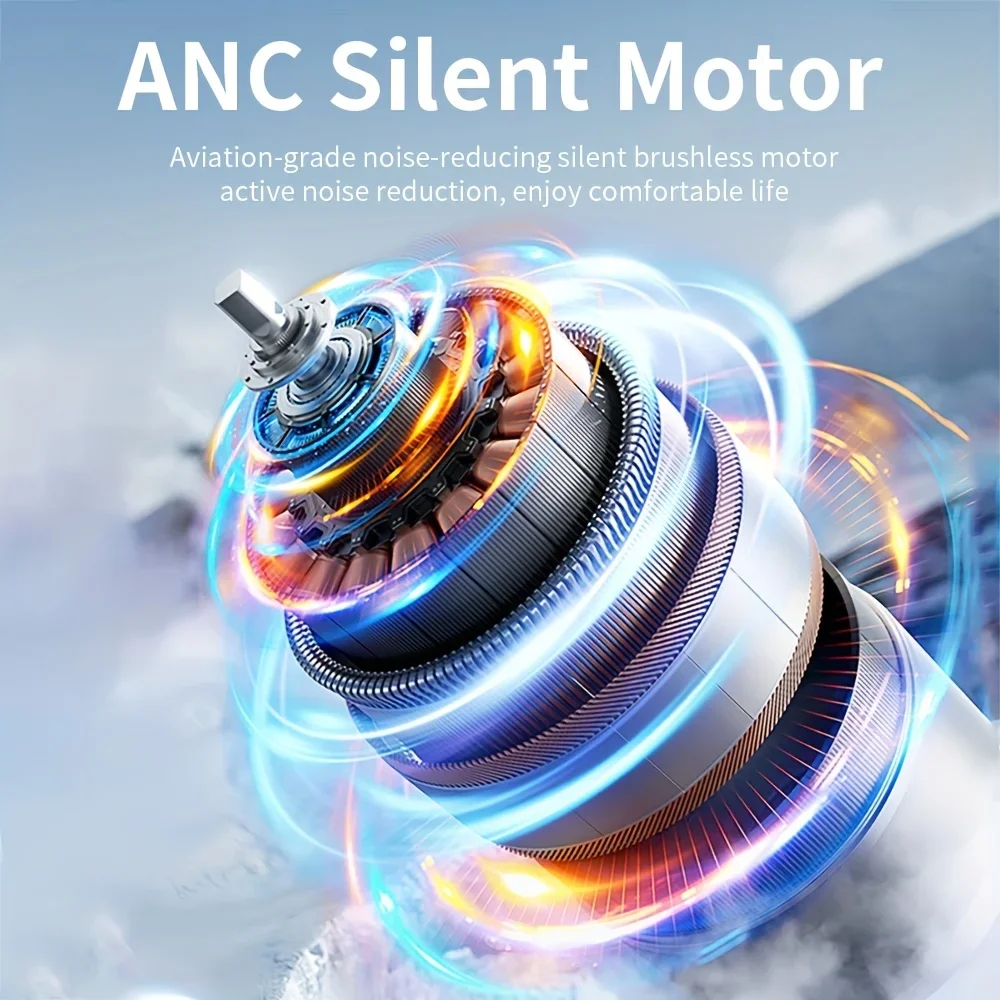 5200mAh Portable Mini Handheld Fan with LED Display Semiconductor Refrigeration 100 Speeds USB Rechargeable Battery Outdoor Fan