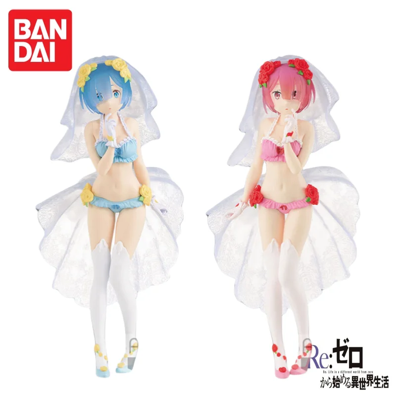 Disponibile Bandai Vita autentica in un altro mondo da zero Ram Rem Abiti da sposa Scenario Figure Collezione di action figure