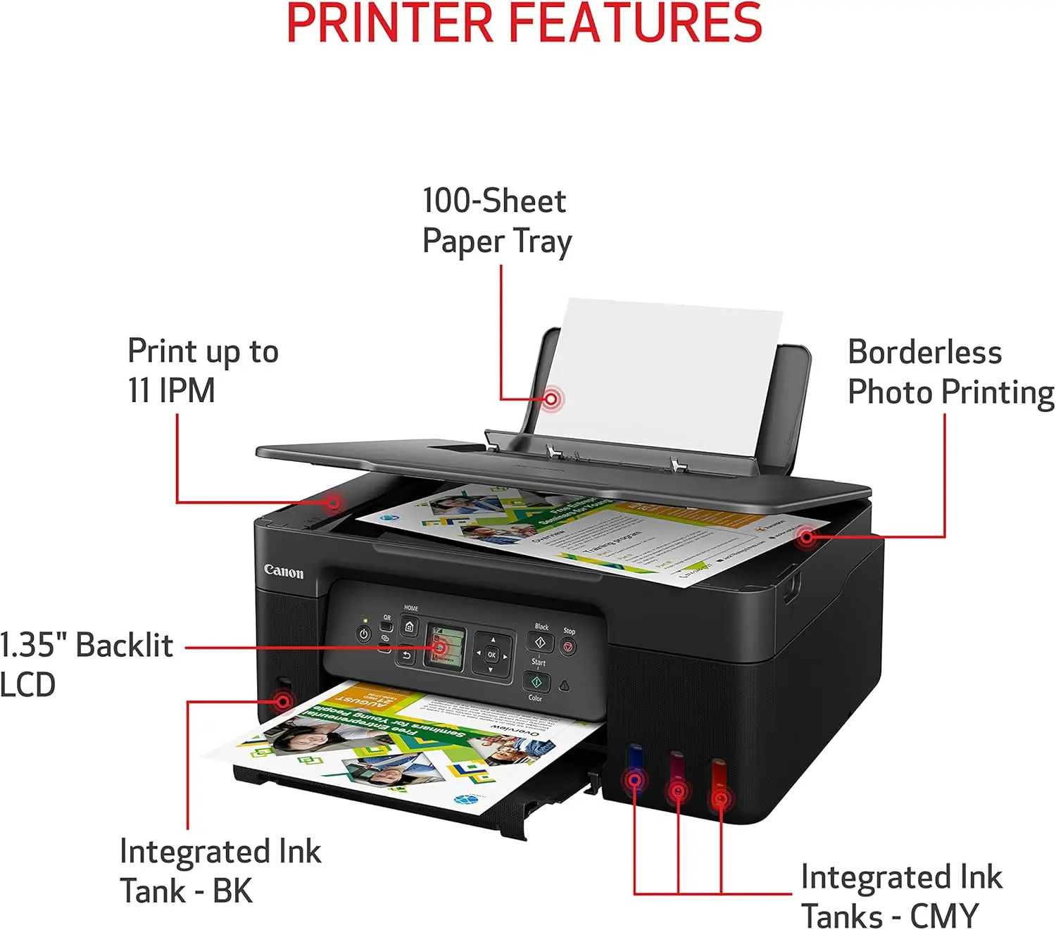 All-in-One Wireless Inkjet Printer. for Home Use, Print, Scan and Copy