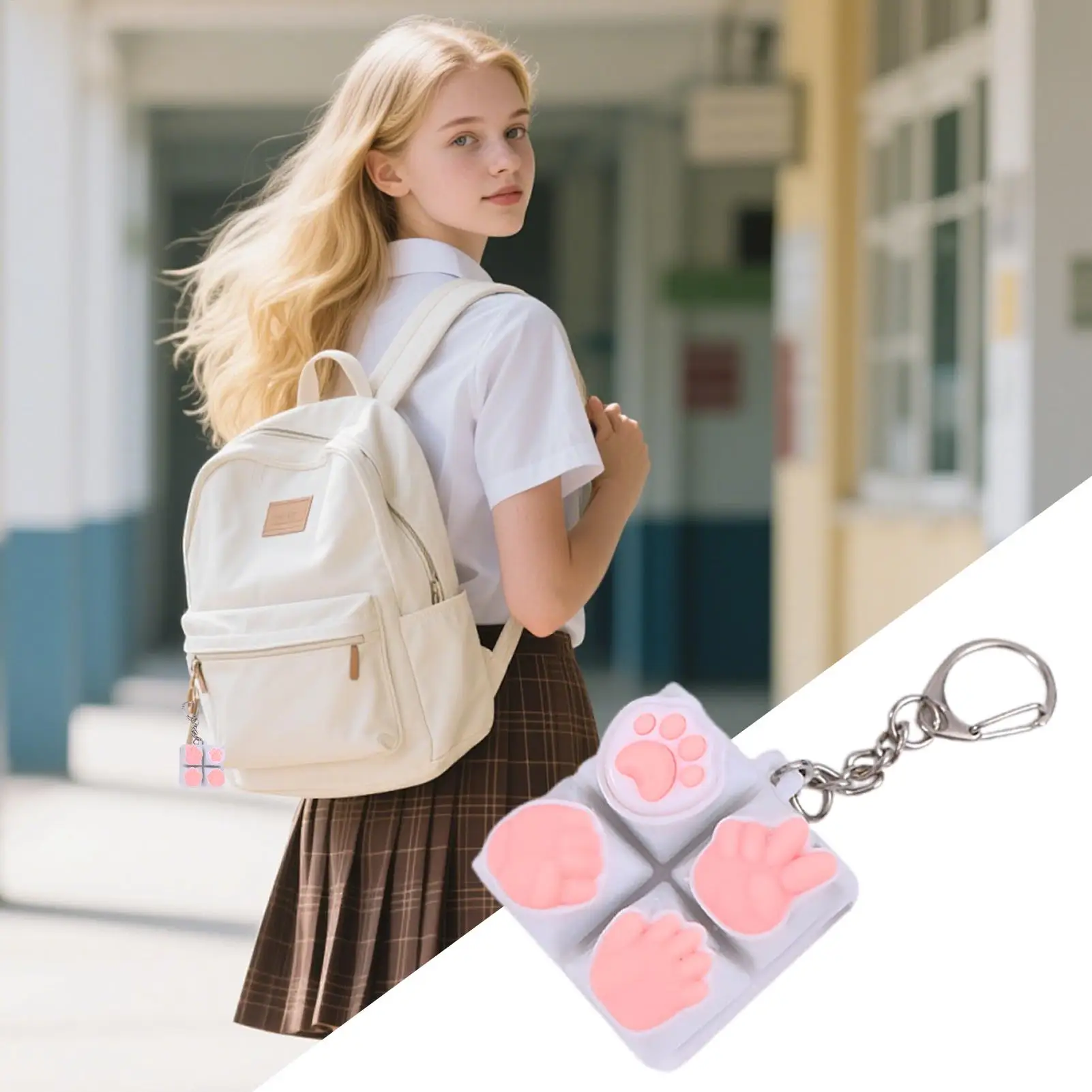 Klawiatura Klikająca Zabawka Sensoryczna w Kształcie Kociej Łapki, Uspokajająca, Dźwiękowa, Klawiatura Klikająca na Imprezy, Spotkania, do Domu, Klasy, Szkoły, do Użytku Wewnętrznego