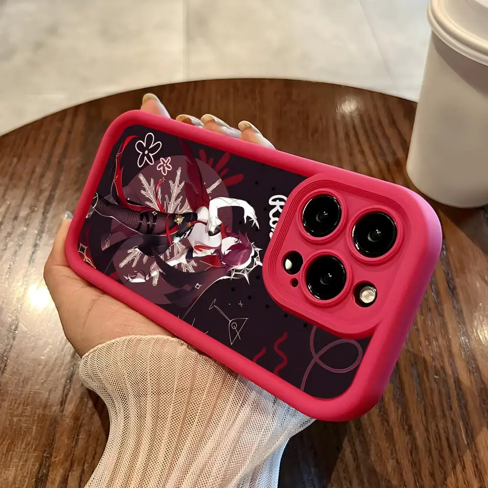 

Чехол для телефона Game GI Rosaria из утолщенного ТПУ для iPhone 17 16 15 14 13 12 11 Air Pro Max Plus, цветной