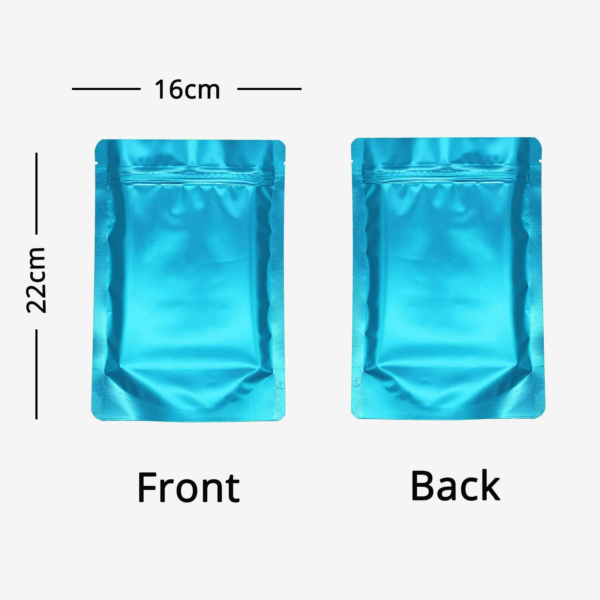 100PCS  14X20CM Reusable Ziplock Bags Smell Proof Heat Seal Protein Powder Food Storage Aluminum Foil Bolsa Stand Up Pouch