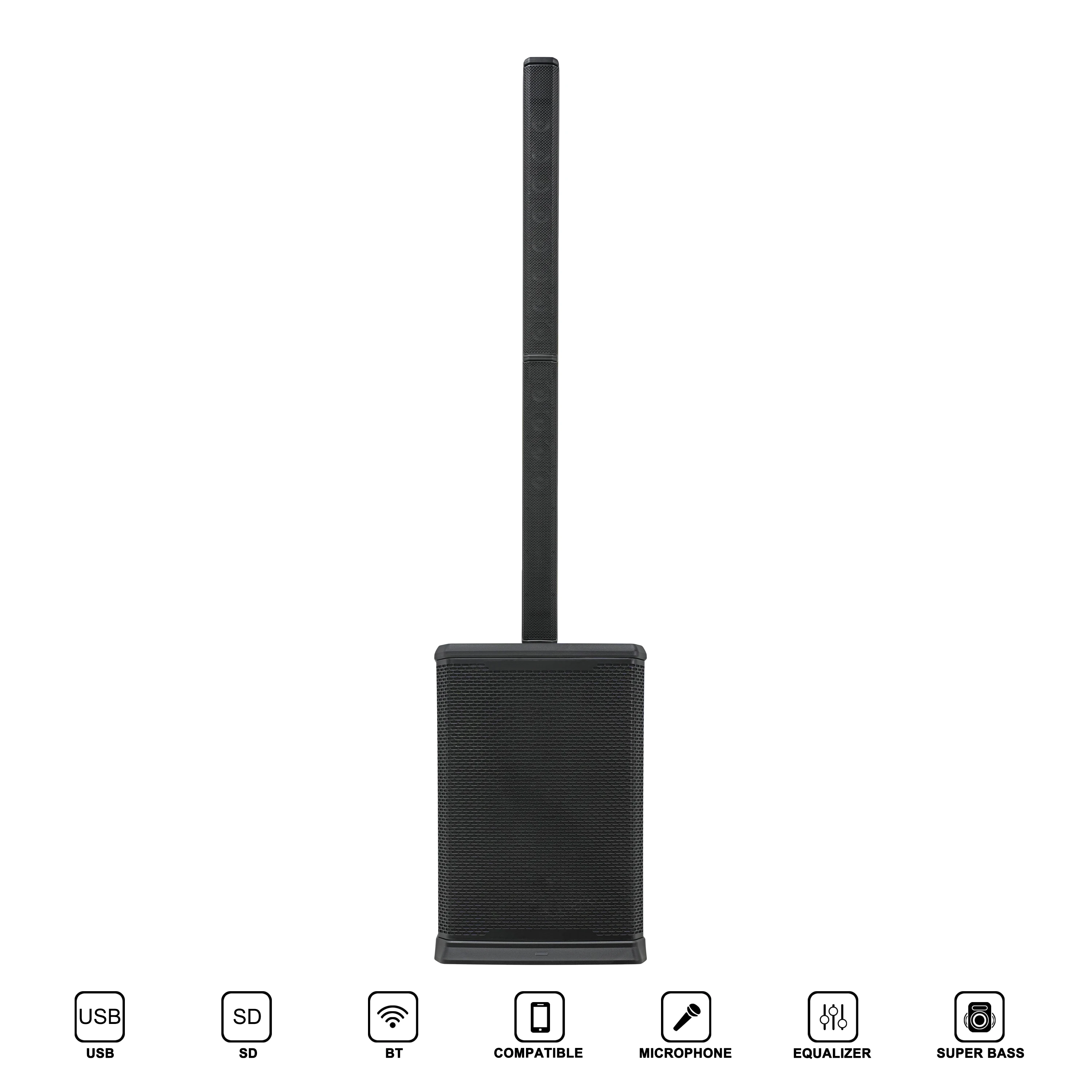 1200W Professional Active Column PA System - 12x4