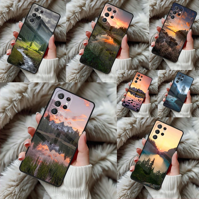 Beautiful Natural Scenery Phone Case For Samsung Galaxy S24 S25 S26 Ultra S22 S23 Plus S21 S20 FE Note10 TPU Cover