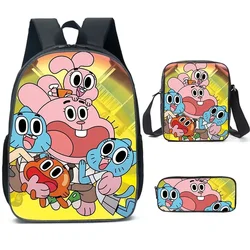 Gumball Amazing World Backpack Lunch Bag Pencil Case Set Gift for Kids Students