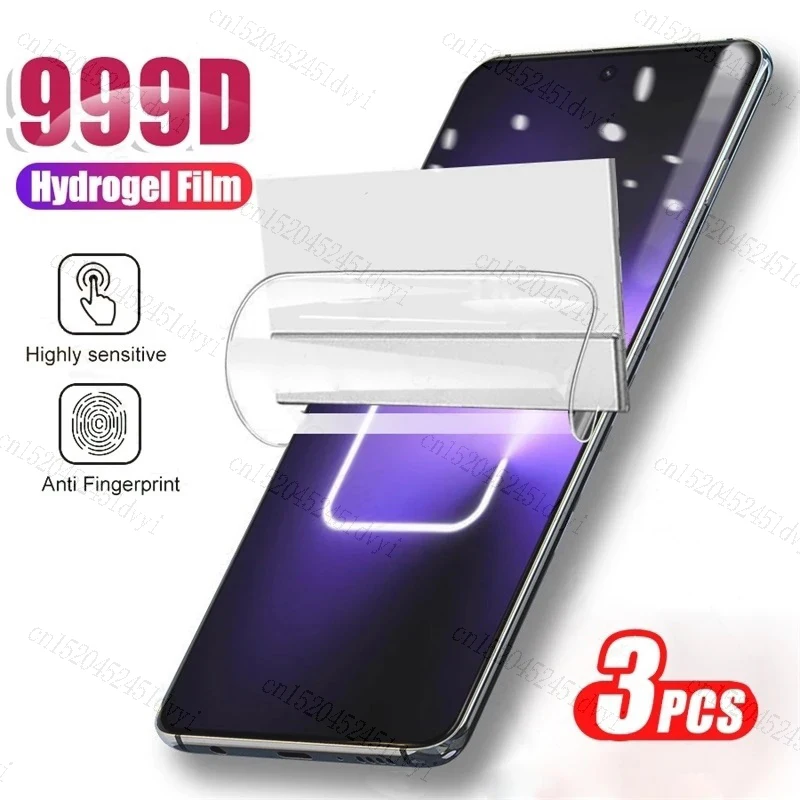 3Pcs Screen Protector Hydrogel Film For Sharp Aquos Sense8 Aquos R8S Pro Aquos V7 Plus Aquos R7s Aquos Wish3 Basio Active