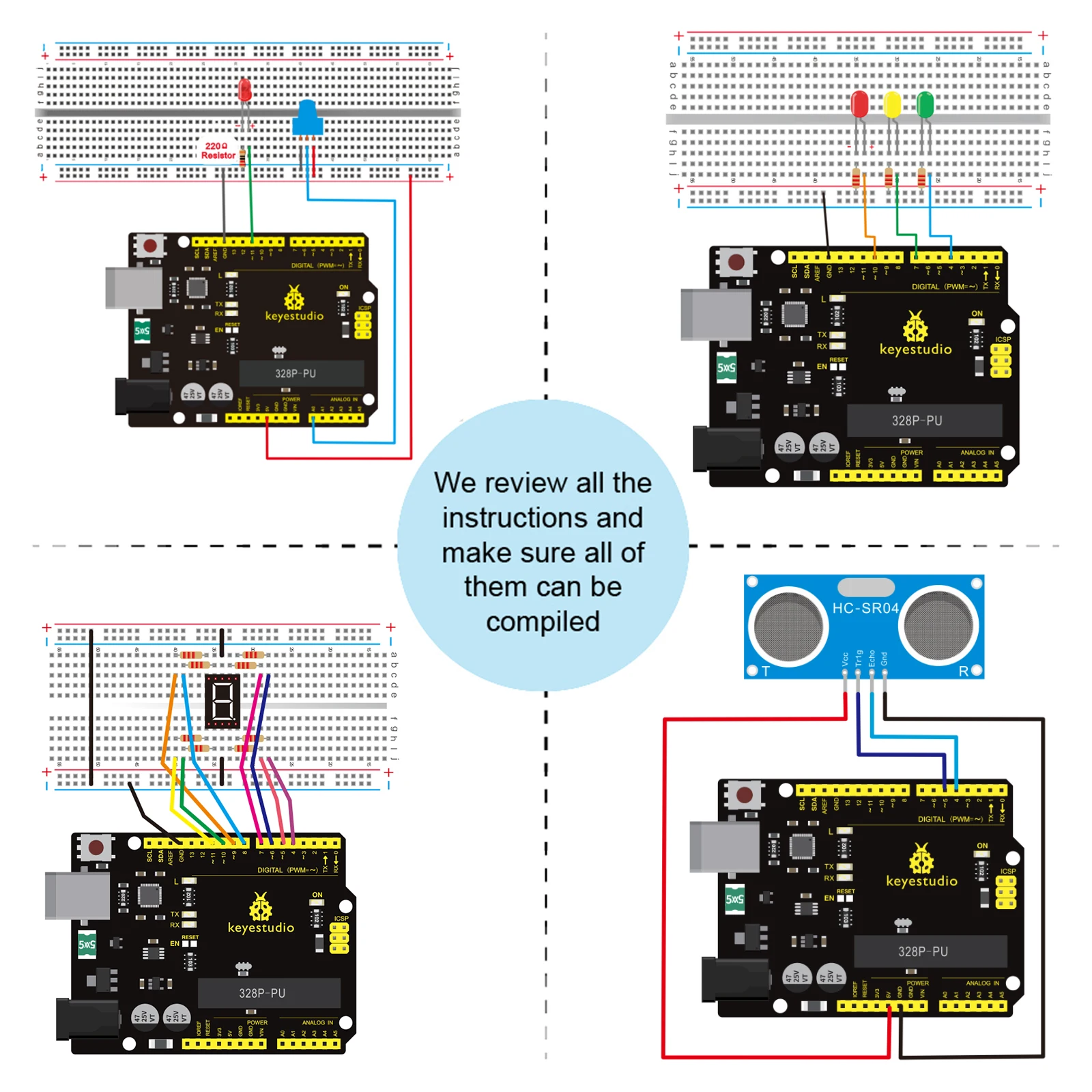 Imagem -05 - Keyestudio-basic Starter Kit V2.0 com Mega Mega Placa 2560 para Arduino Gift Box Kit Arduino Pdf Online Versão Atualizada