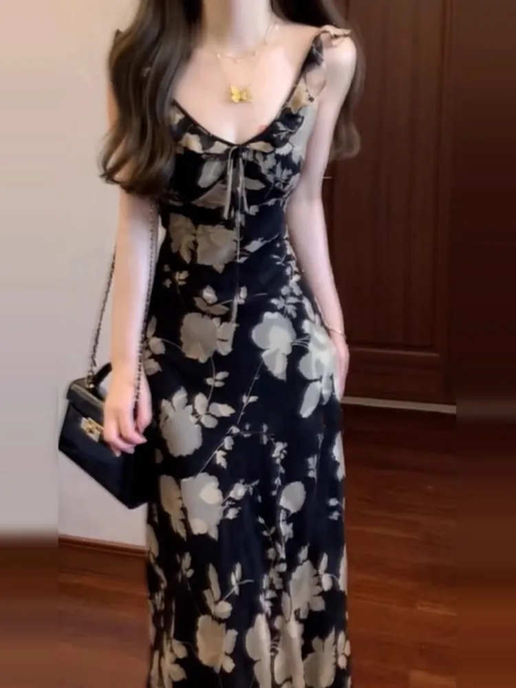 Estate New Sexy Floral ter Dr Vita da donna in Vintage Beach Vaion Wrap around Gonna lunga Retro Sle Midi Dr