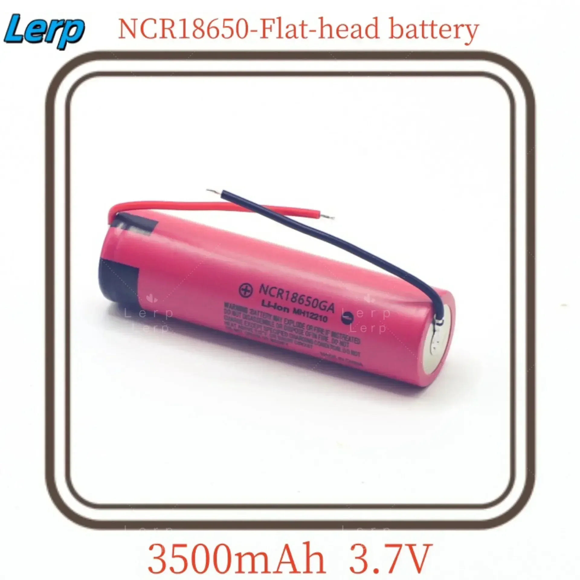 NCR18650GA rechargeable lithium-ion battery,multifunctional battery,  safe and durable, actual capacity 18650 3.7V 3500 mAh+wire