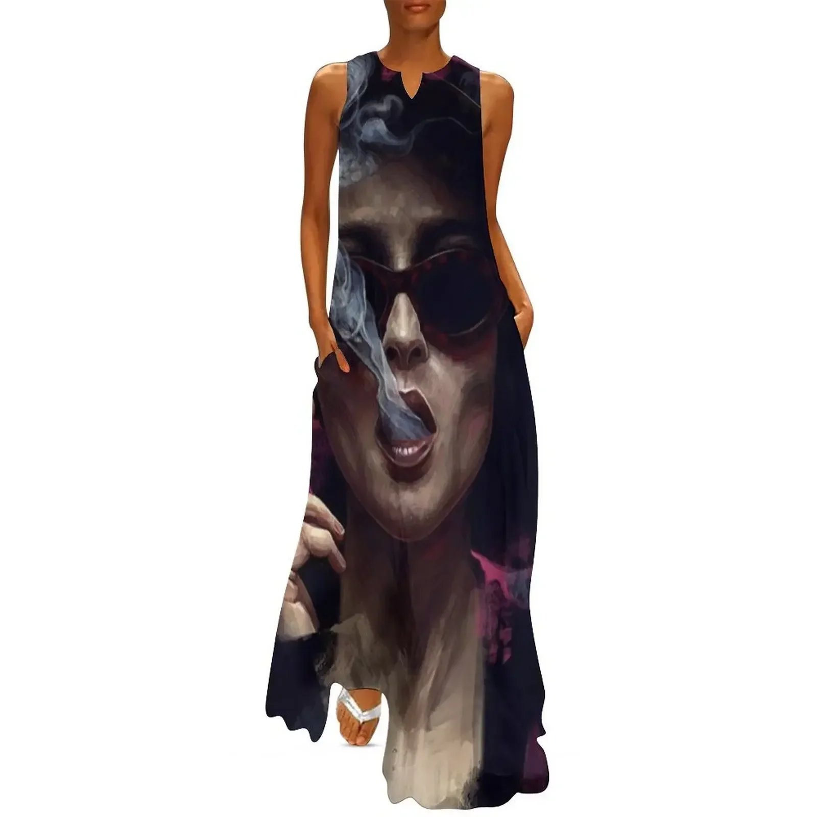 

Marla Singer Fight Club Long Dress dresses with long sleeves Dress woman Women's summer dress