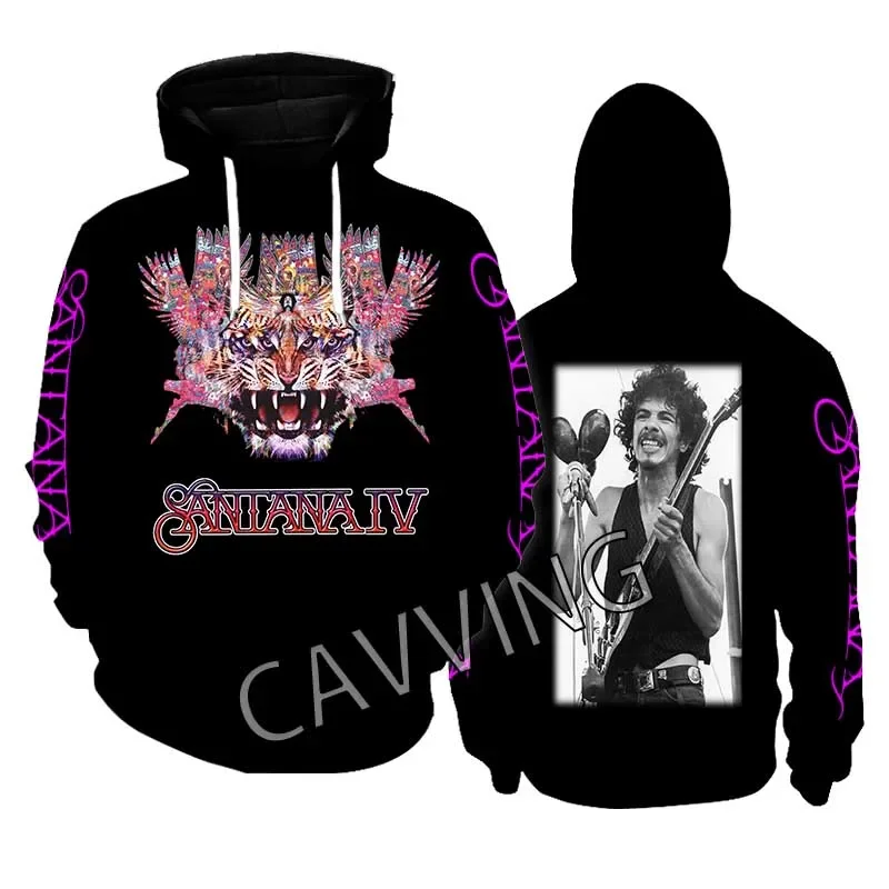 

New Fashion Printed Santana Band Metal Rock Aesthetic Hoodies Sweatshirt Gothic Top Harajuku Cotton Unisex Clothing AI1