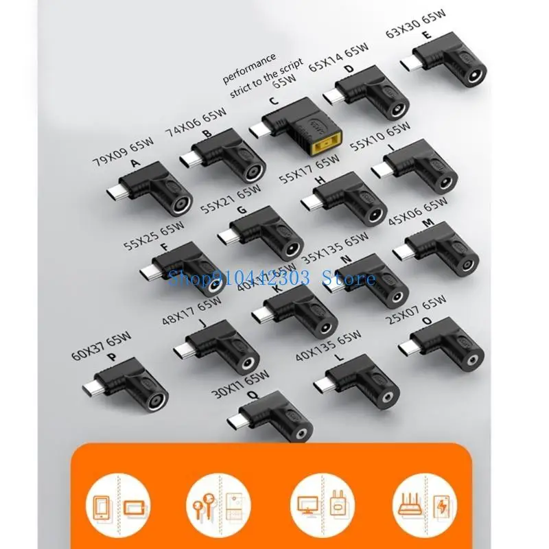 (Typ-C) Stecker auf 3.0x1.1mm 7.9x0.9mm 5.5x1.7mm 7.4x0.6mm 6.5x1.4mm 6.3x3.0mm Stromadapter – Detail 10