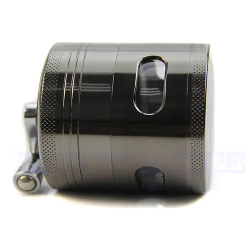 63mm4 layers hand crank cigarette grinder cigarette crusher cigarette grinder hand roll tobacco wire machine bucket grinding