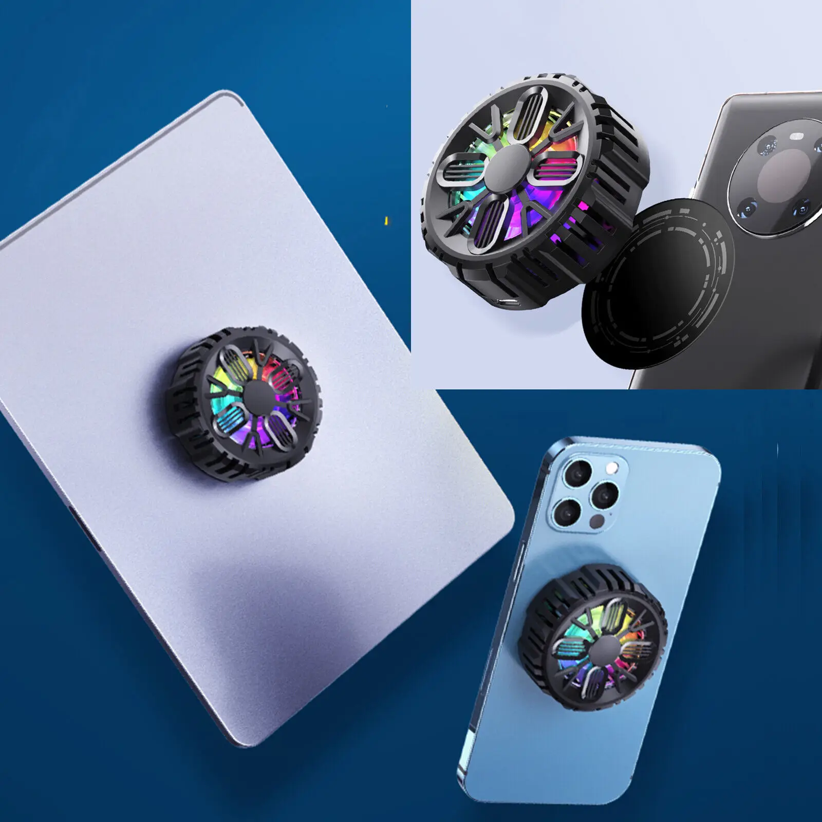 Ventilador de refrigeración para teléfono móvil, radiador magnético para sistema de refrigeración de teléfono PUBG, disipador de calor fresco para teléfonos móviles, tabletas, accesorios