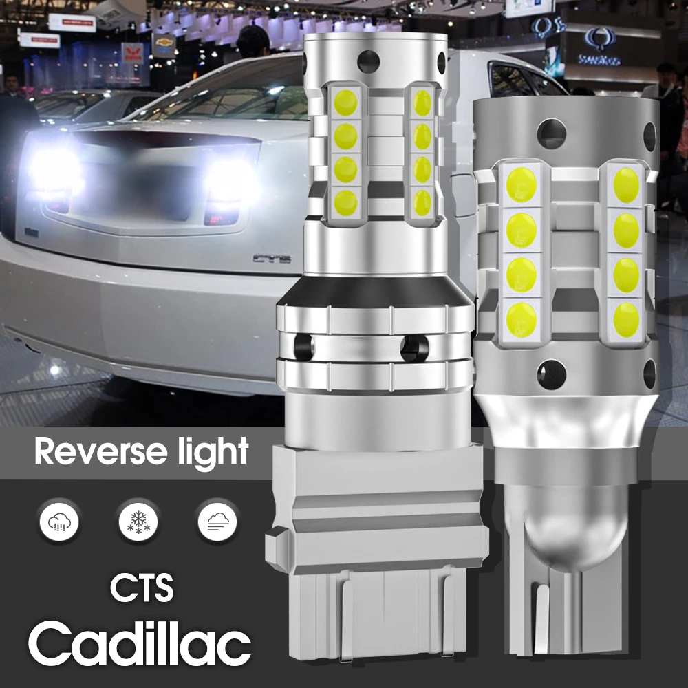 

Canbus LED Reverse Light Backup Lamp 2pcs Accessories For Cadillac CTS 2003 2004 2005 2006 2007 2016 2017 2018 2019