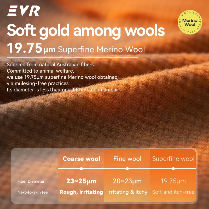 EVR Winter Wool Face Mask Neck Gaiter Windproof Warm Breathable Balaclava Men Women Skiing Cycling Motorcycle Bike Outdoor Gear