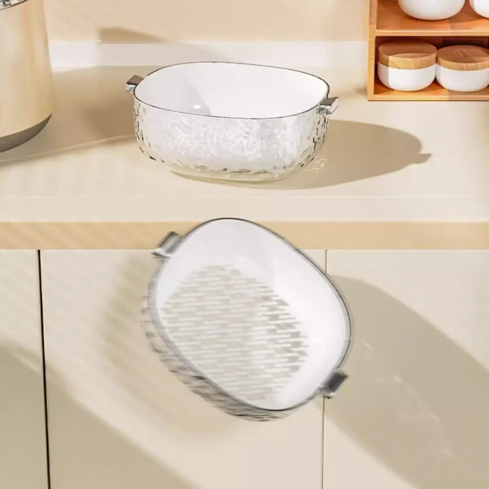 

Bpa-free Kitchen Strainer Nested Design Double Layer Drain Basket Set with Rotatable Colander Mixing Bowl Kit Capacity Food