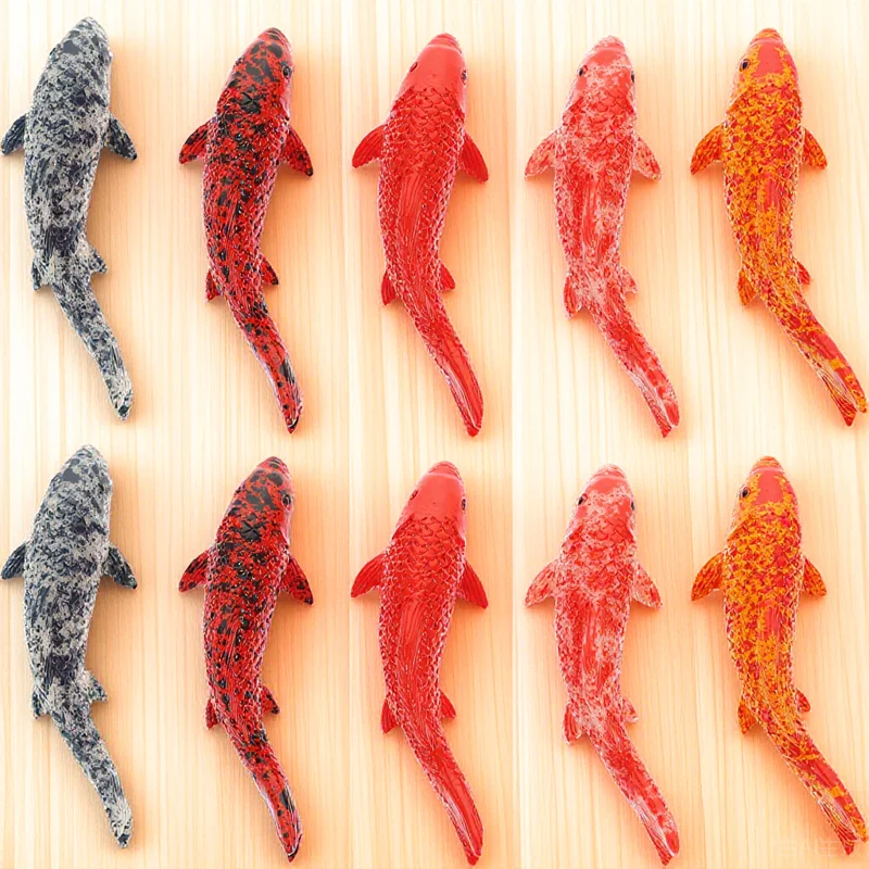

20Pcs Realistic Goldfish Decor Resin Fake Fish for Aquarium Terrarium Ocean Theme Luminous Fish Tank Accessories