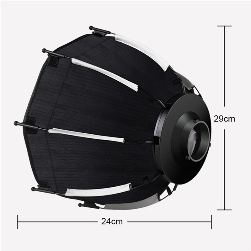 ABZZ-30Cm Octagonal Softbox Mini Bowens Mount Quick Release Honeycomb Grid Softbox For ZU60 Or M60 COB Fill Light Studio - Image 5