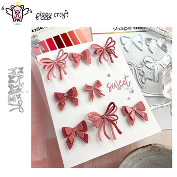 Troqueles de corte de metal Piggy Craft, troquelado de corte, nueva serie de lazos, álbum de recortes, cuchillo artesanal de papel, molde, hoja, punzón, plantillas