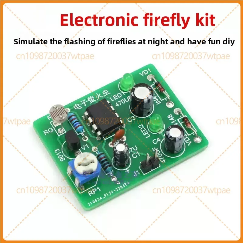 5pcs For Firefly‑simulated Light‑control LED Flash DIY Kit, Electronic Welding Training Loose‑Parts