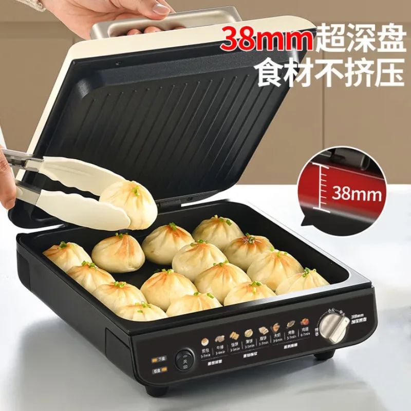 Liven Electric Griddle, Household Deep-Dish Double-Sided Heating Sandwich Maker and Electric Pancake Pan