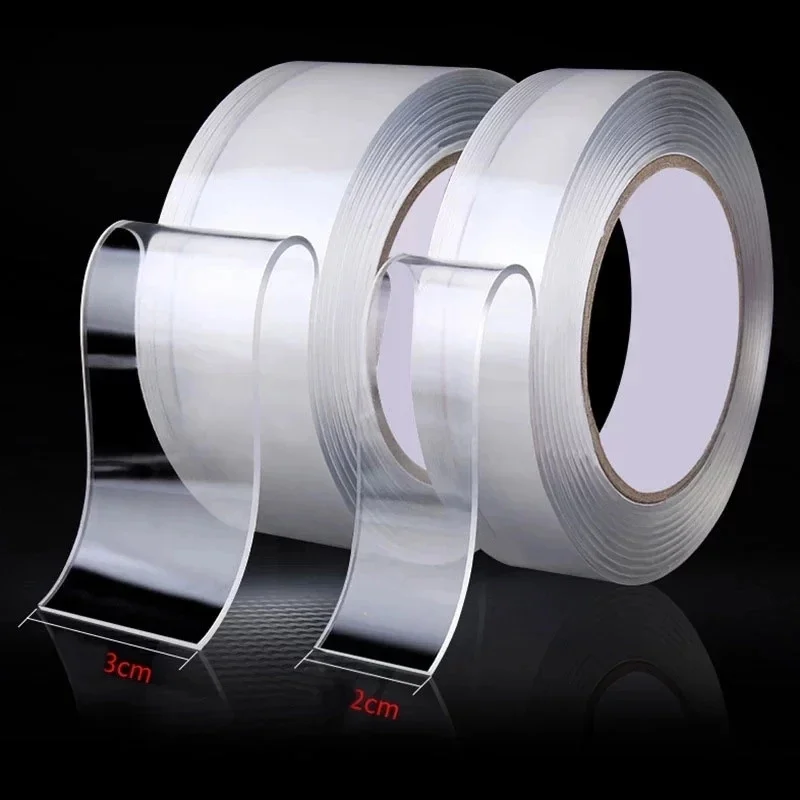 Tape Double Sided Adhesive Face Home Reusable Super Strong Traceless Nano Glue Kitchen Gadget Transparent Tape