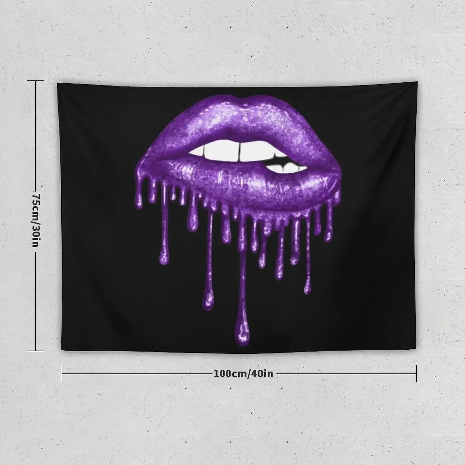 Drip Deep Purple Lips T-ShirtDrip Deep Purple Lips Tapestry Decoration For Home Tapestry