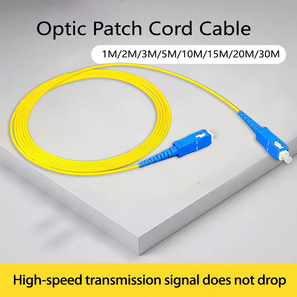 

1 м/2 м/3 м/5 м/10 м/20 м/30 м оптоволоконные кабели для помещений FTTH SC/UPC-SC/UPC SM 3,0 мм оптоволоконный кабель Fibra Optica