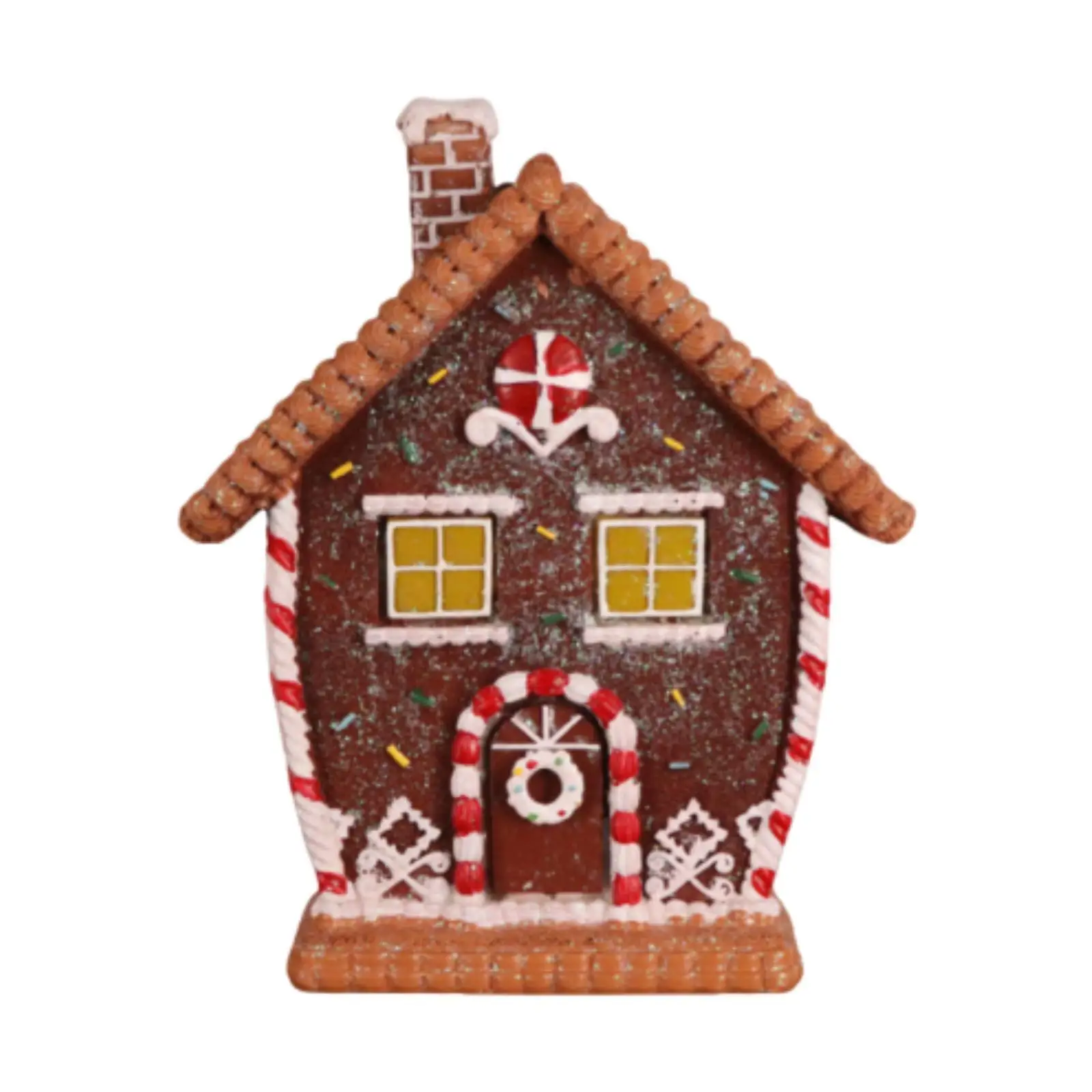 Gingerbread House Statue Christmas Decor Unique Holiday Decoration Centerpiece