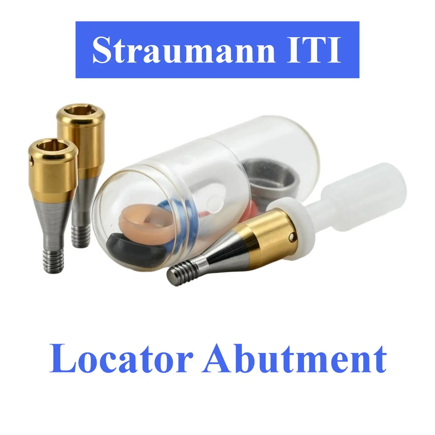 1Set Dental Titanium Locator Abutment Fits ITI Fixture Overdenture Attachment Restorations Retaining Screws Prosthetic Hardware