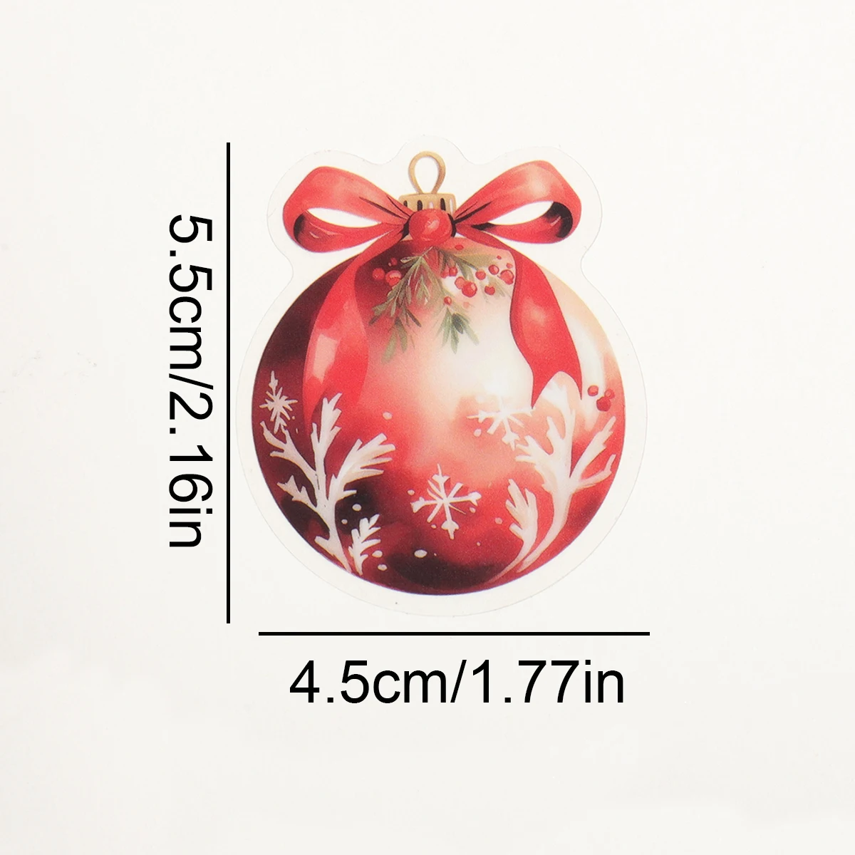 50 sheets/package Christmas bell pattern sticker pack, transparent PET material stickers, DIY scrapbook decoration material