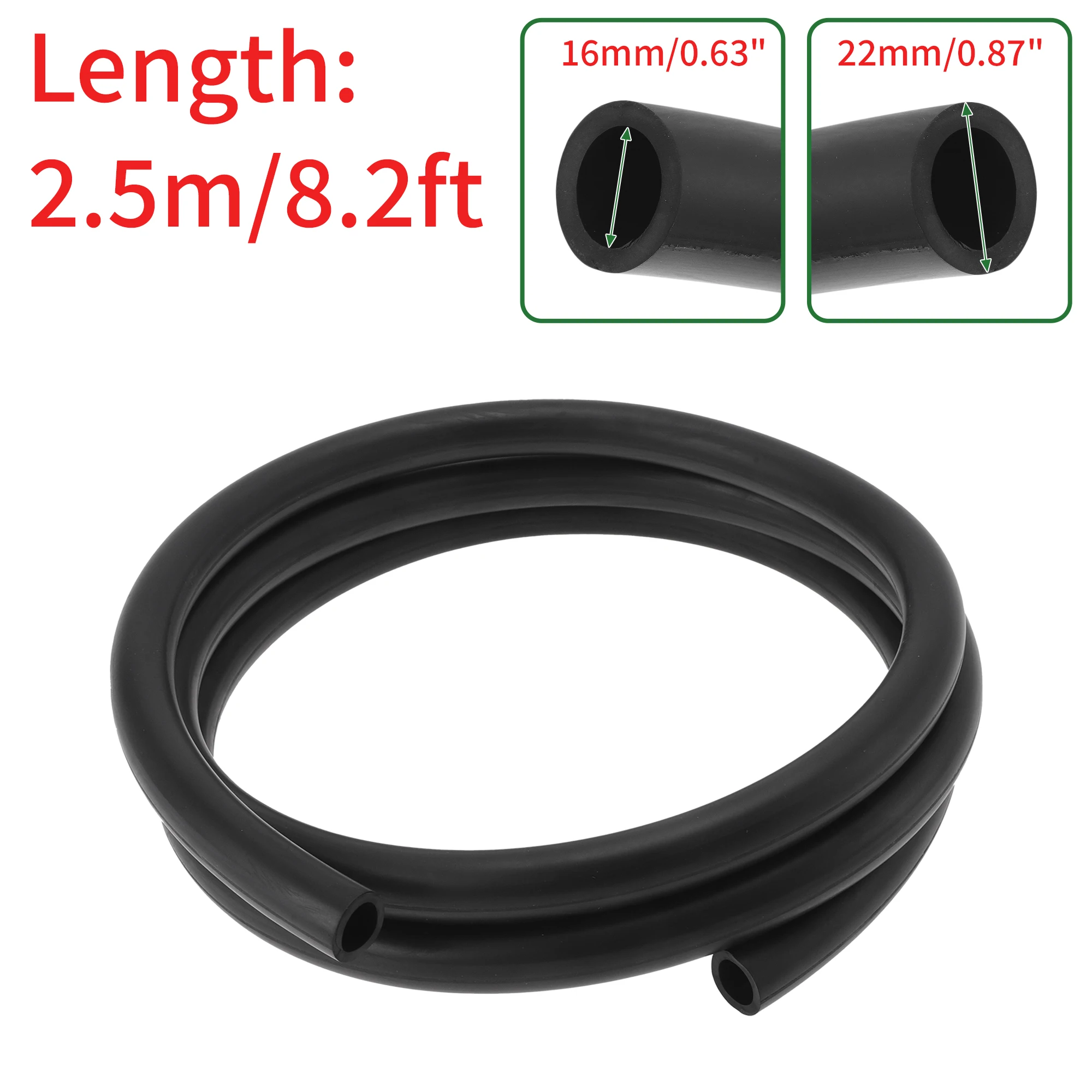 

UXCELL Шланги для смазочного масла 16 мм/0,63 дюйма 22 мм/0,87 дюйма 2,5 м/8,2 фута Водяной шланг Трубка
