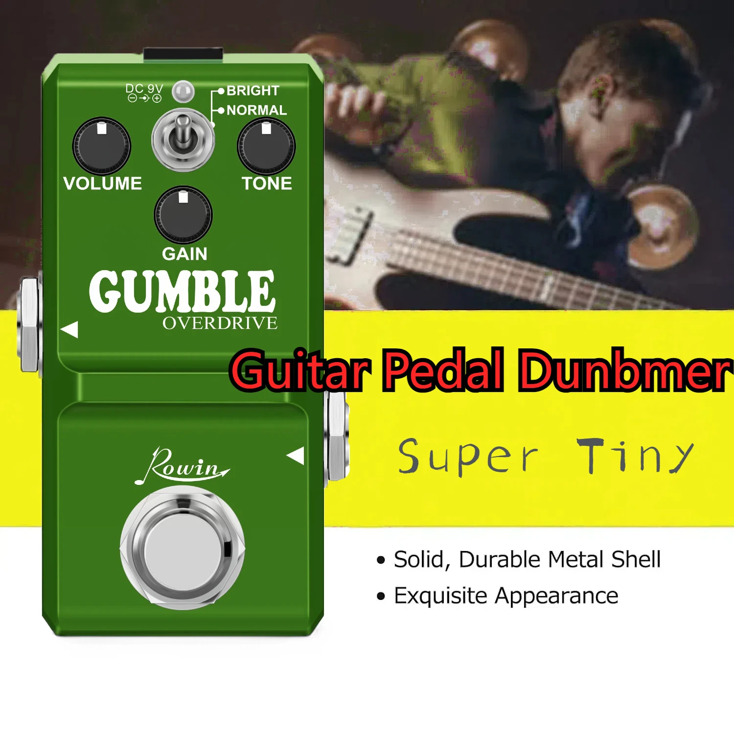 Guitar Pedal Dumbler Overdrive Effects Based On Zendrive Rowin Gumble AMP Dumble Smooth Bright Unique Tone Mini For Pedalboard