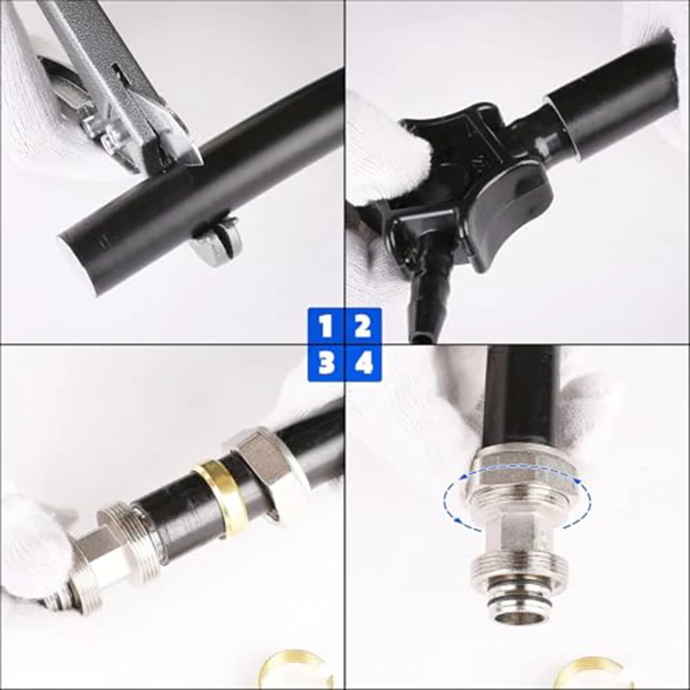 Efficient Pneumatic Pipe Extension Pneumatic Pipe Connector 3 4'' for X 3 4'' 3 4 Air Line Fittings Straight-through Threaded