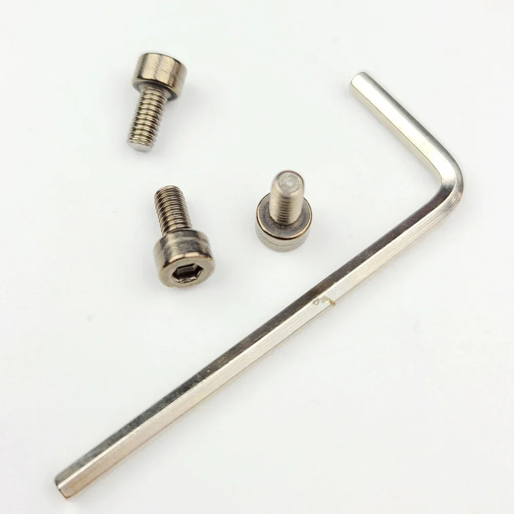 1 Set (3pcs) Titanium Electric Guitar Tremolo System Bridge Locking Strings Nut Screws MADE IN TAIWAN