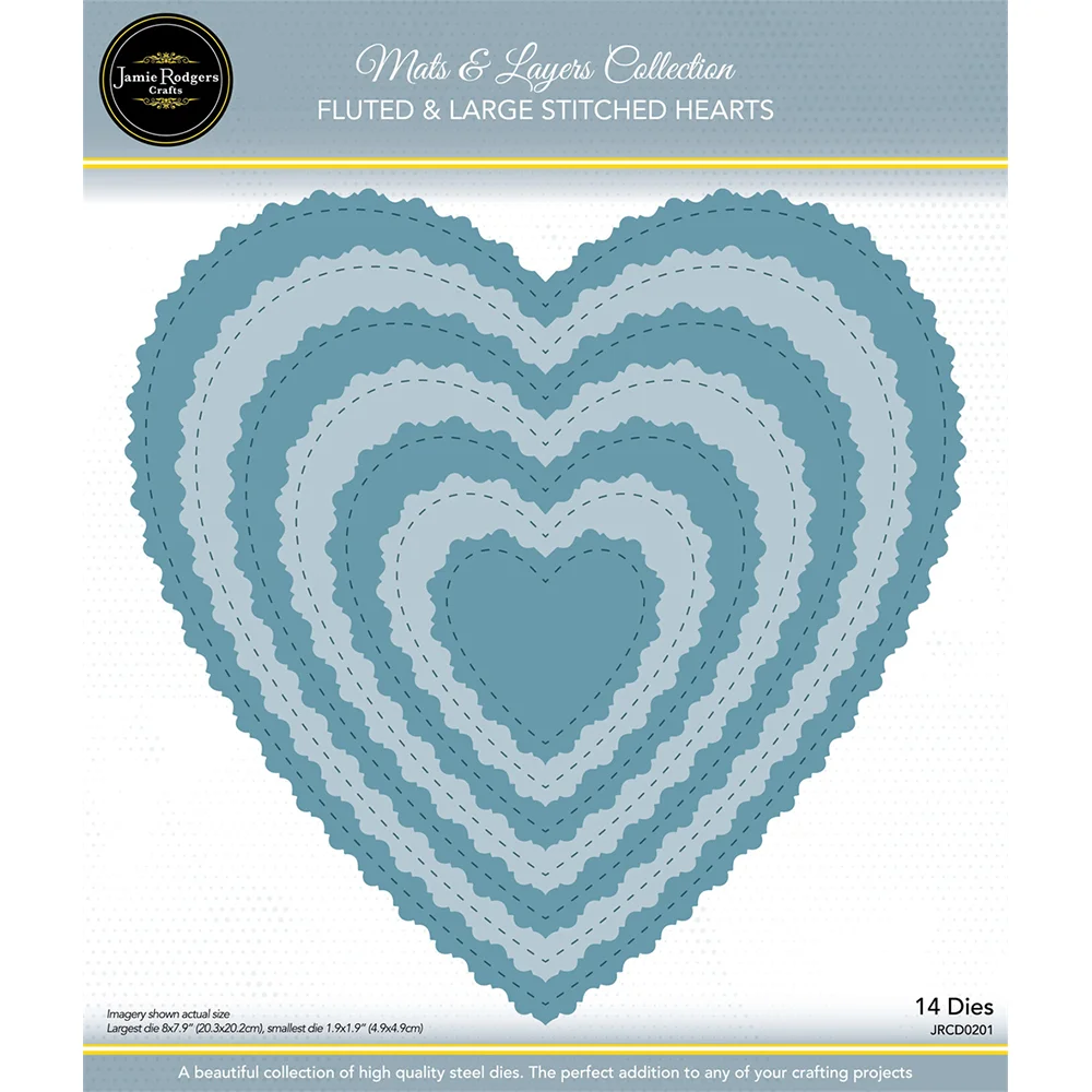 Postage & Dash Hearts Die Set Valentines Day Clear Stamps and Metal Cutting Dies Sets DIY Cuts Craft Scrapbooking Decoration